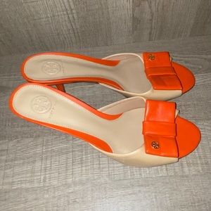 Women Mules sandals kitten heels Tory Burch sz.8.5